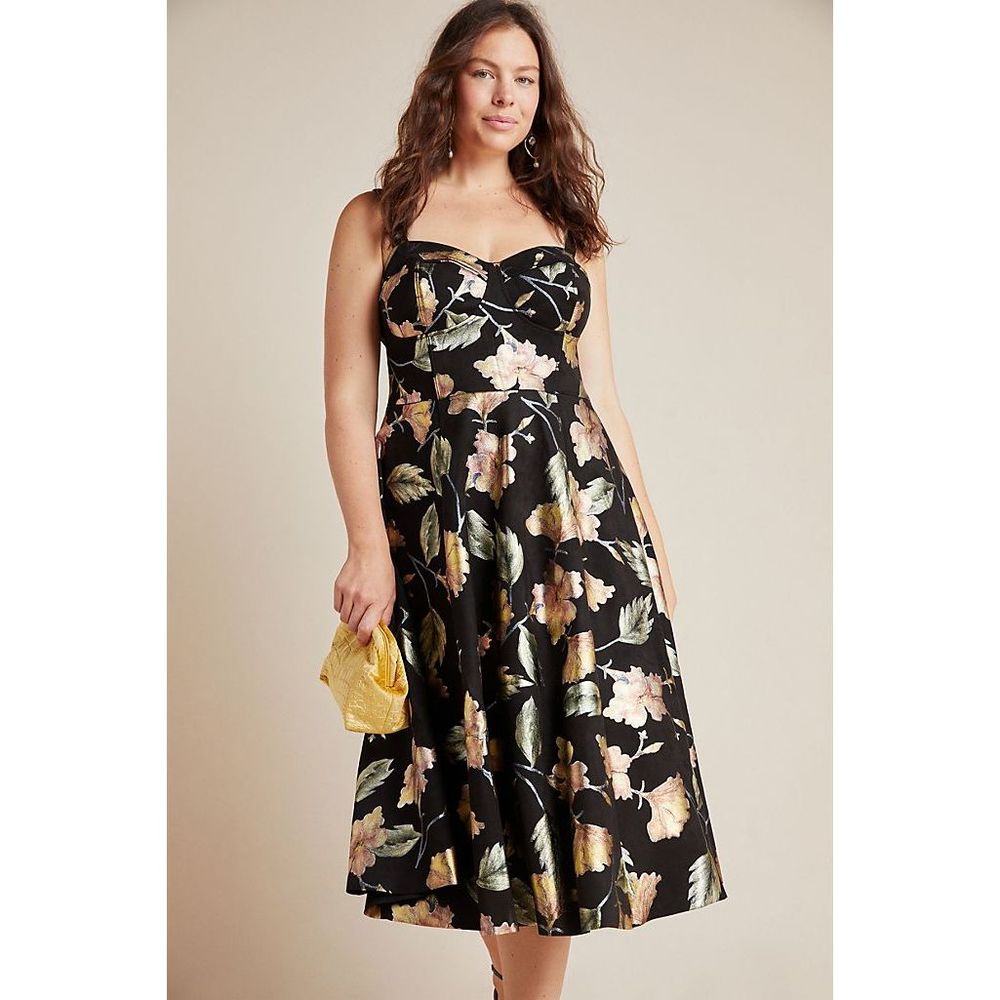 Nadia Metallic Midi Dress Anthropologie
